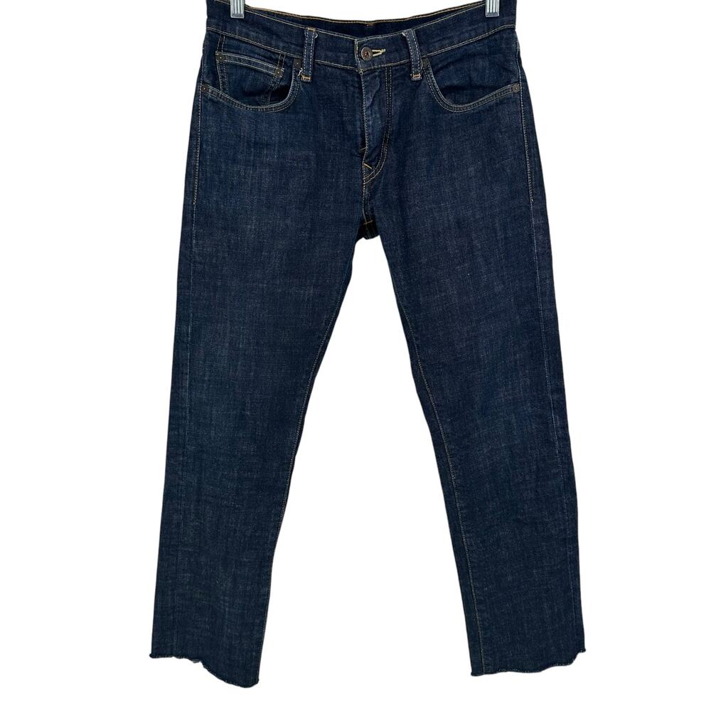 Levi Strauss Dark Wash Matchstick Skinny Raw Hem Jeans 33x28